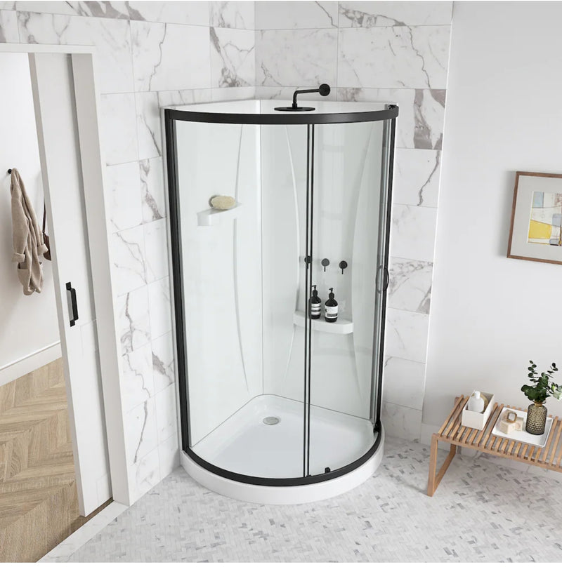 OVE Decors Breeze Neo-Round Corner Sliding Shower Kit