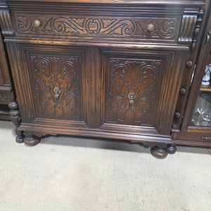 Vintage Carved Buffet & Hutch