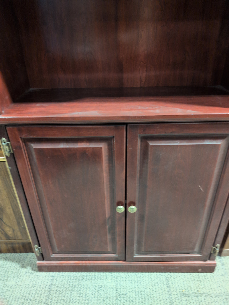 Cherry Bookshelf with Cabinets