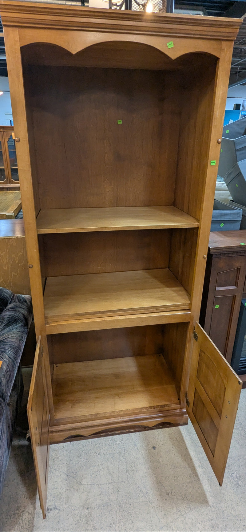 Vic Design Tall Rustic Oak-Finish Bookcase
