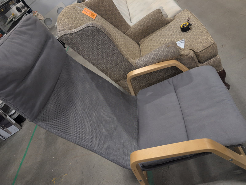 Blond and Grey Poang Armchair