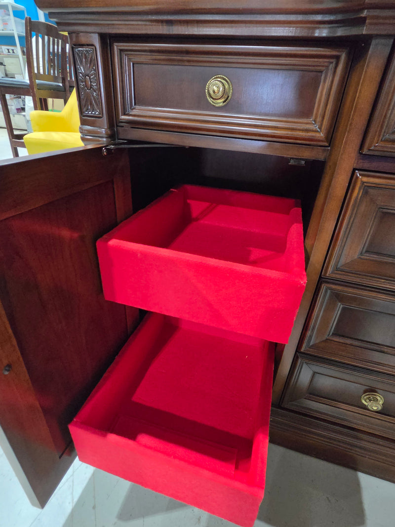 Vintage Solid Wood Sideboard Buffet