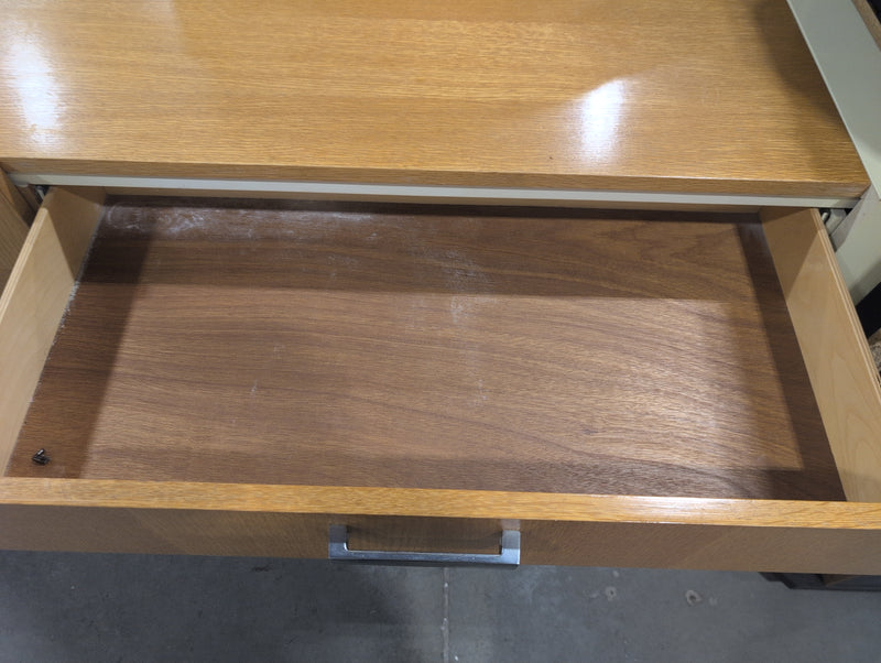 Wide Fancy Light Colored 6 Drawer Dresser