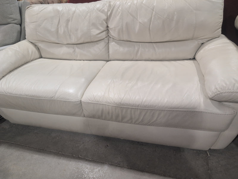 Taupe Pleather Loveseat