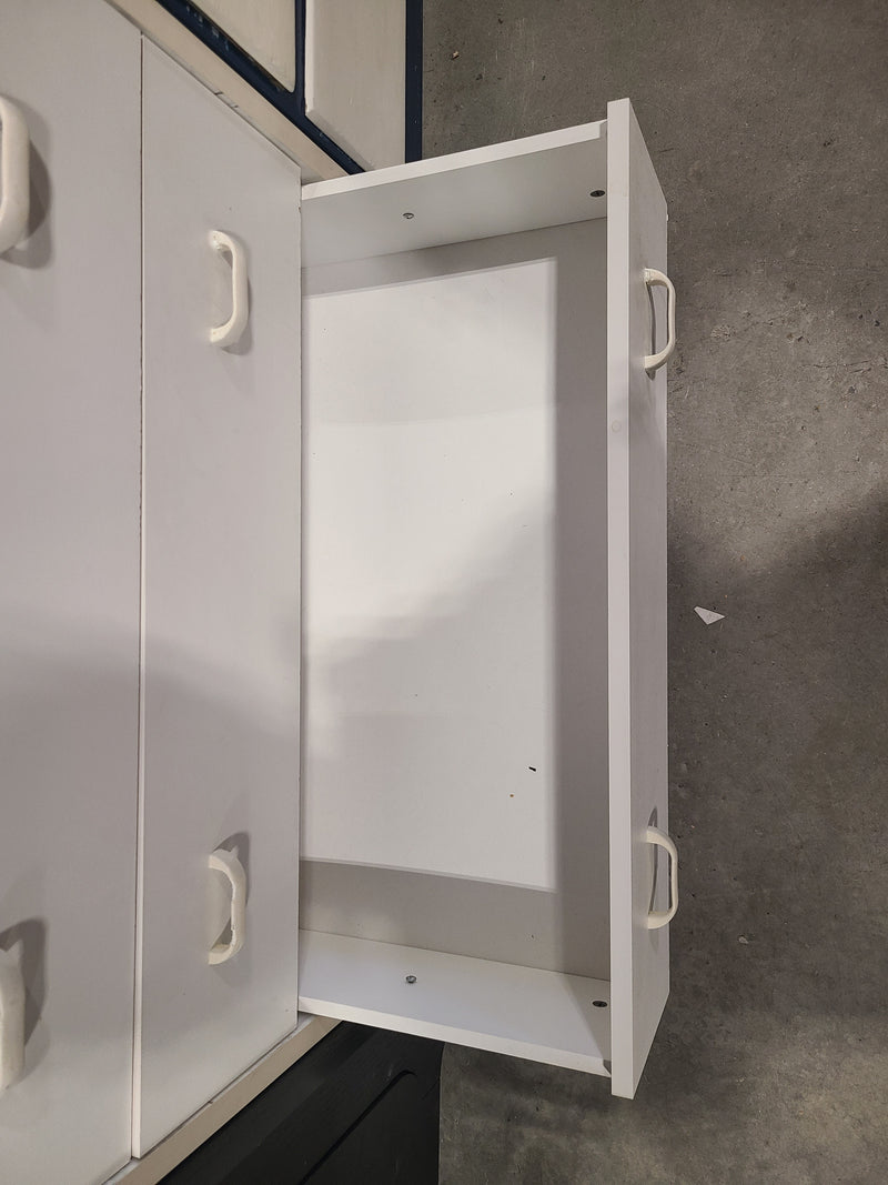 Minimalist White 3-Drawer Lowboy Chest / Dresser