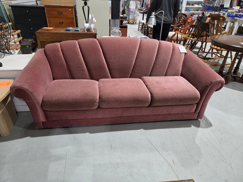 Vintage Art Deco-Style Channel-Tufted Sofa