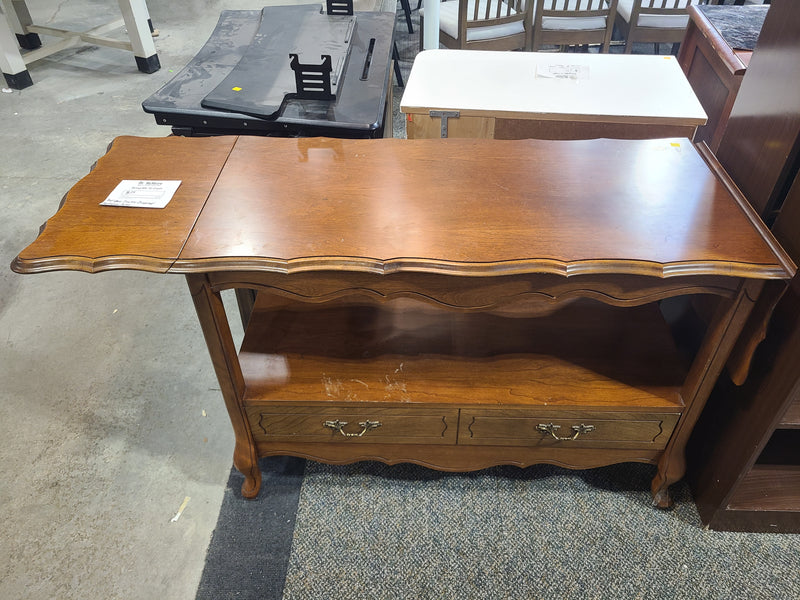 Vintage French Provincial Double Drop-Leaf Hallway Table