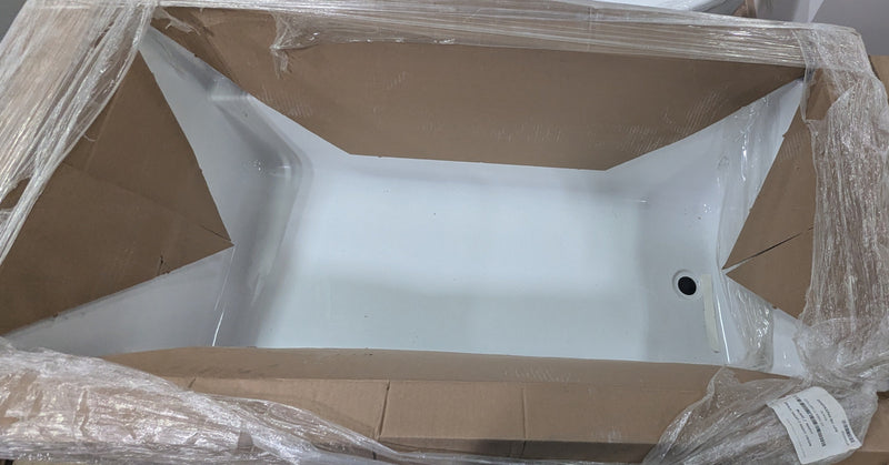 ZENYA White Acrylic Alcove Bathtub