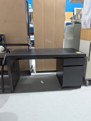 Black IKEA MALM Desk