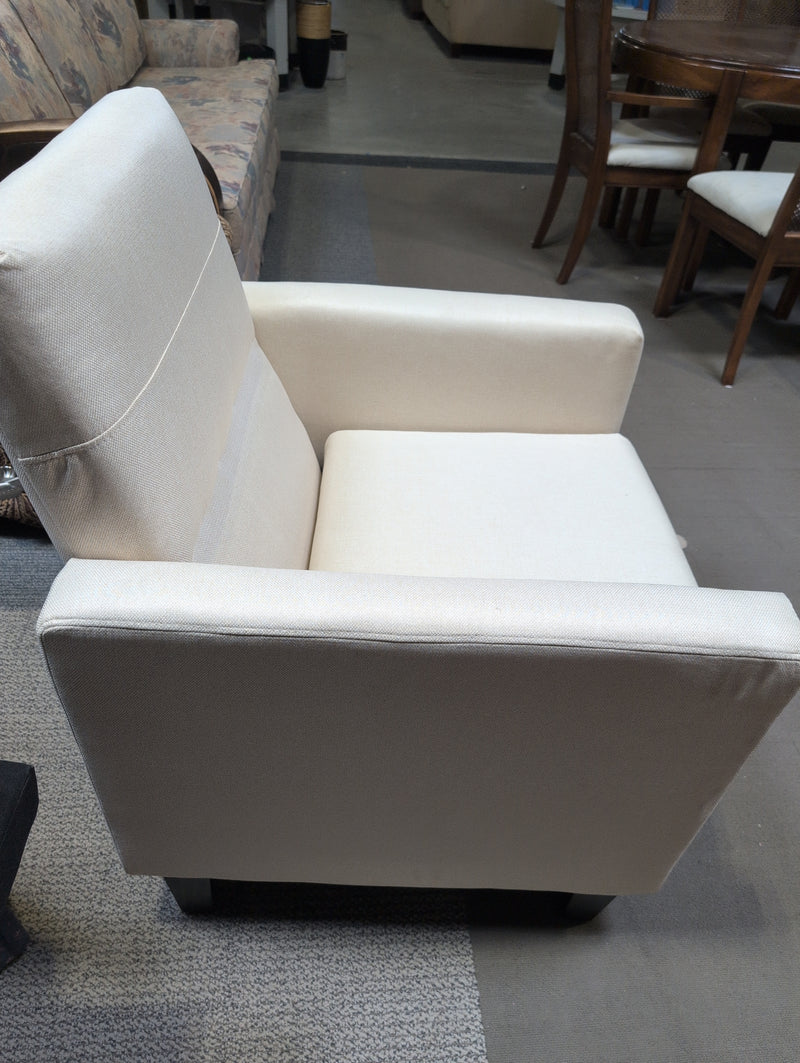 Firm White Armchair
