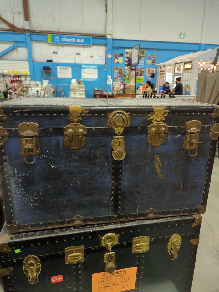 Blue Steamer Trunk