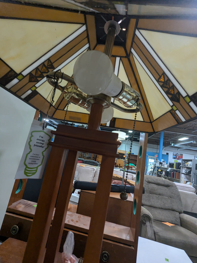 Vintage Stained Glass Table Lamp