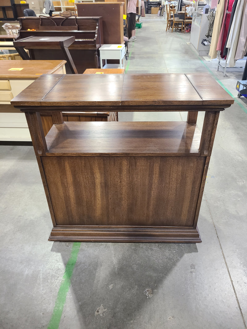 Vintage Spanish Mediterranean Style Flip-Top Dry Bar & Wine Cabinet