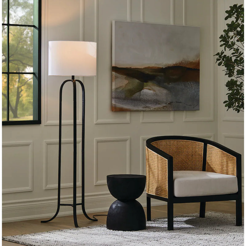 GlucksteinElements Wyatt Collection Black Floor Lamp