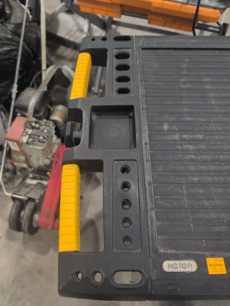 Keter Rolling Tool Cart with Shelves and Compartment