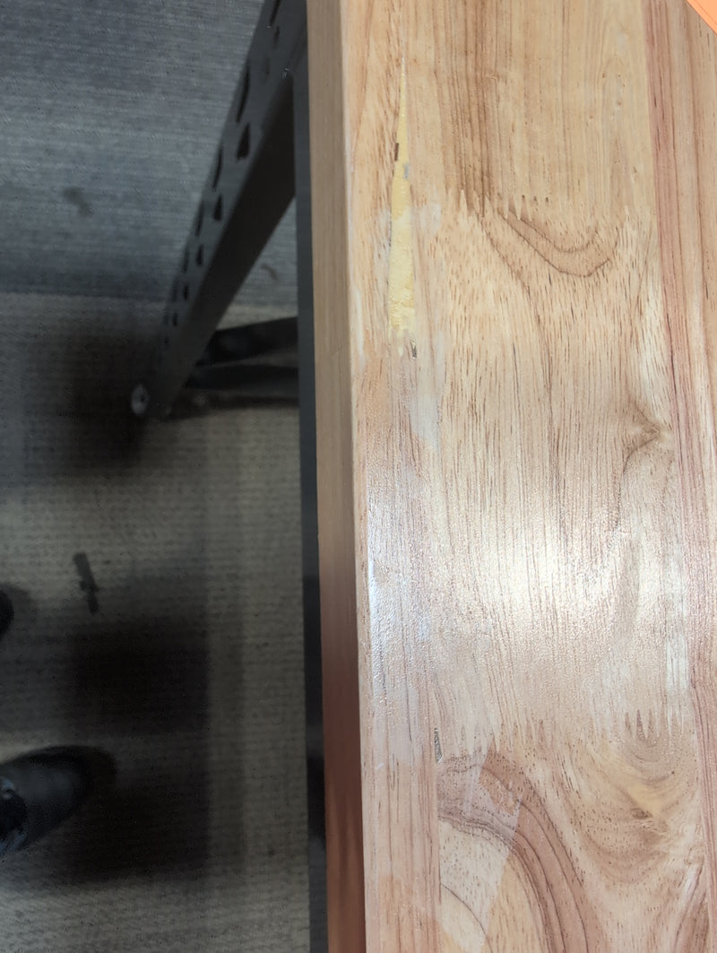 Brand New Wooden Work Table with Metal Base