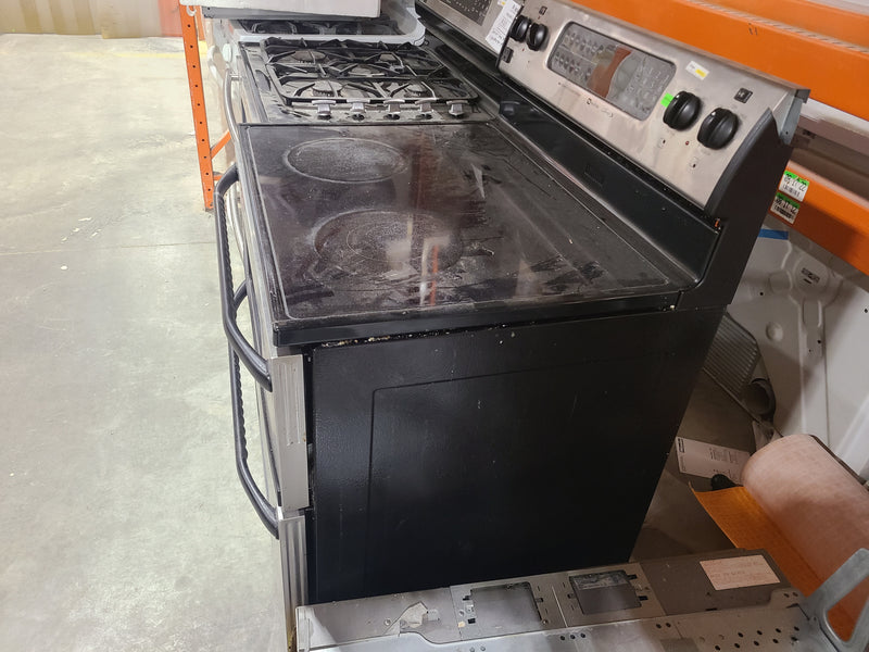 Maytag Gemini Double Oven Electric Range in Grey