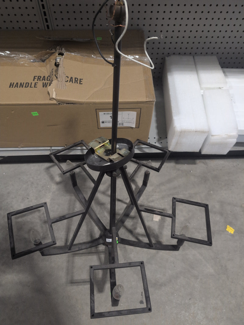 Geometric Black 5 Light Chandelier