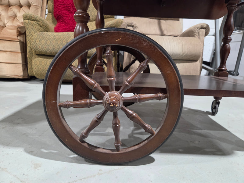 Vintage Drop-Leaf Tea Cart