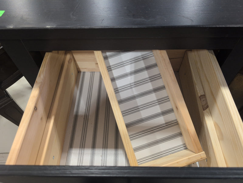 Black 2 Drawer Nightstand