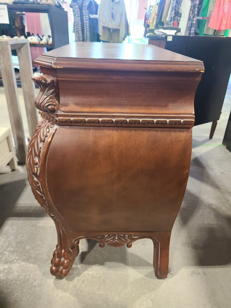 Ornate French Provincial Bombe Chest / Accent