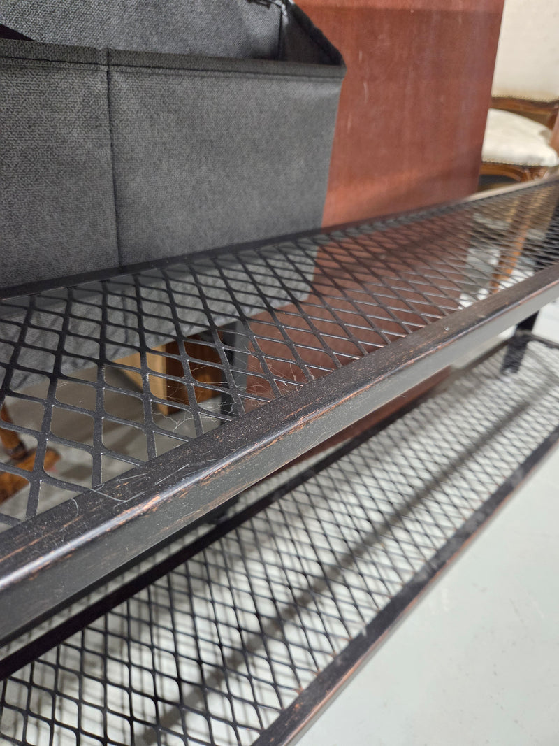 3-Tier Industrial Console Table