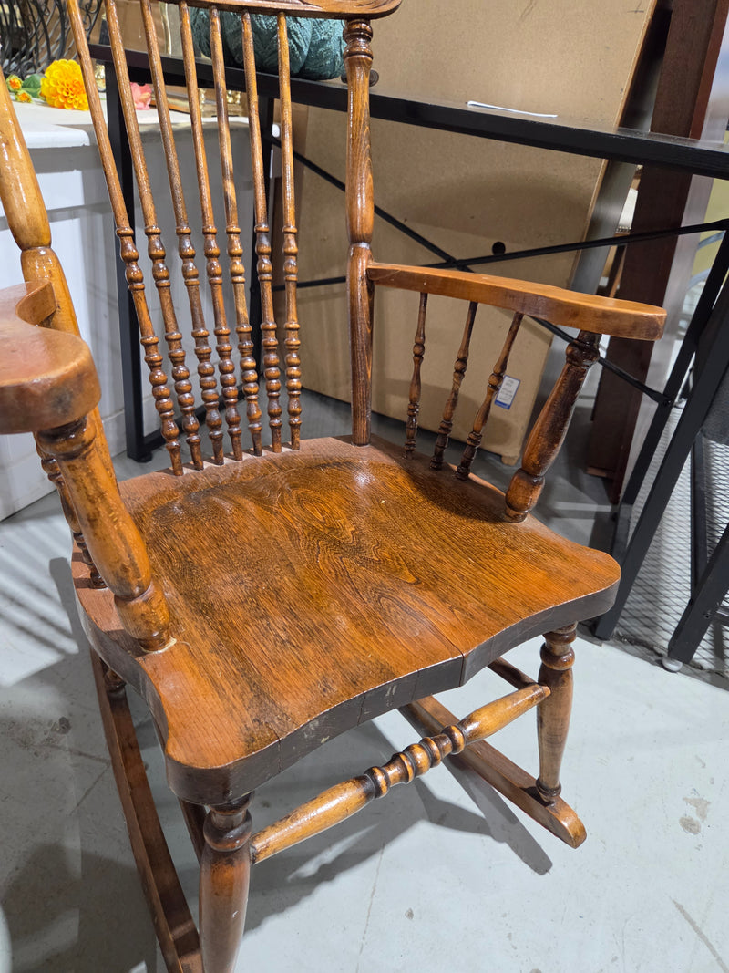 Pressback Wooden Rocking Chair