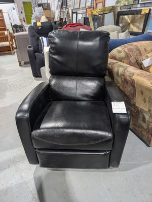 Black Faux Leather Recliner