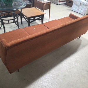 Mid Century Brown Tweed Sofa