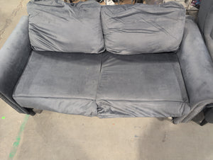 Grey Loveseat with Pillows