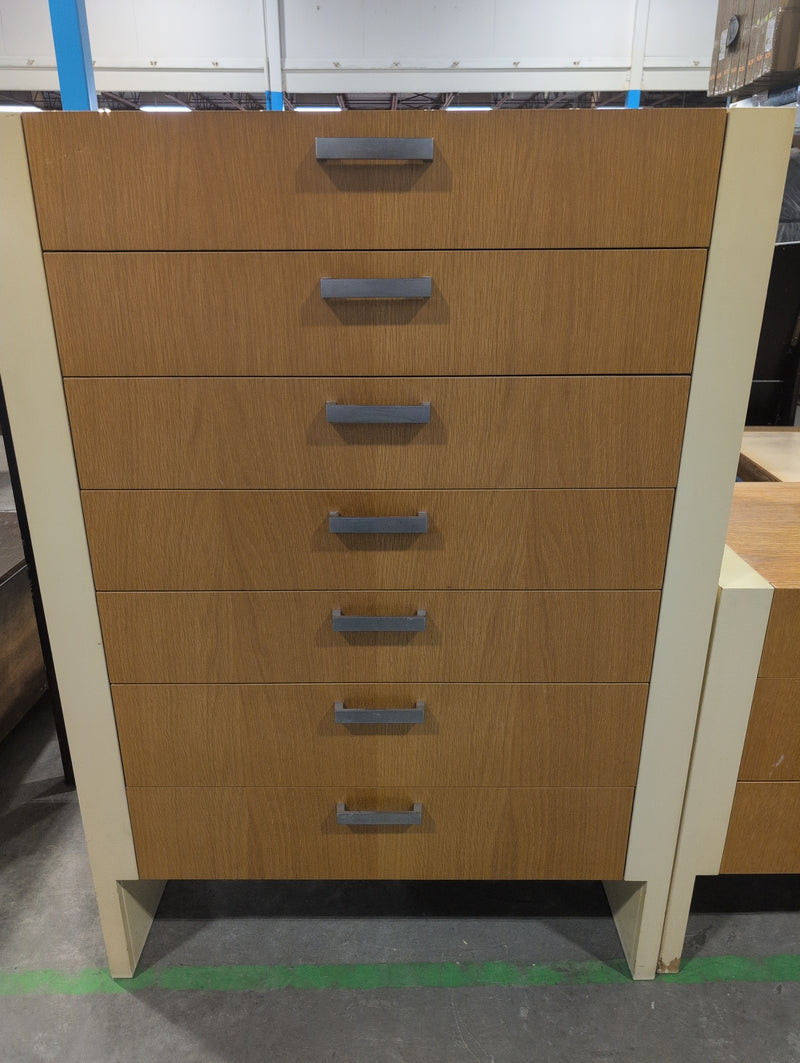 Tall Fancy Light Colored 6 Drawer Dresser