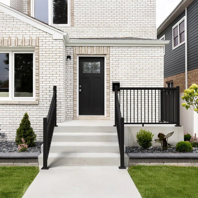 Peak RailBlazers 6' Pre-Assembled Aluminum Deck Railing Panel in Matte Black