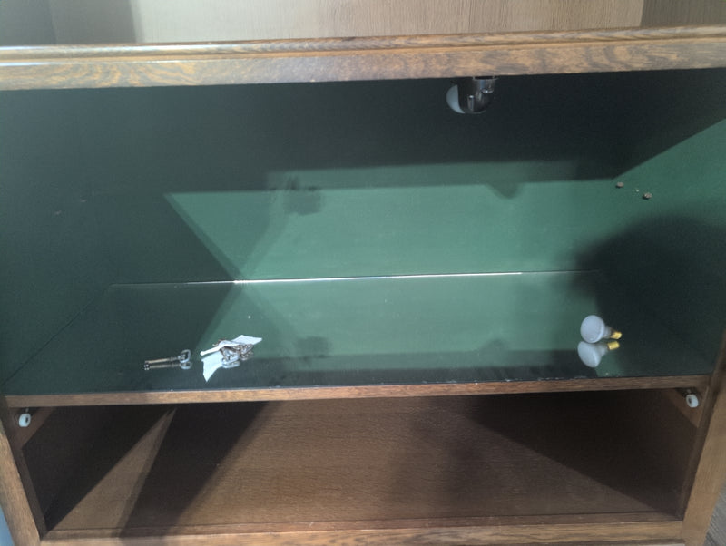 Dark Wood Buffet with Mirrored Shelf