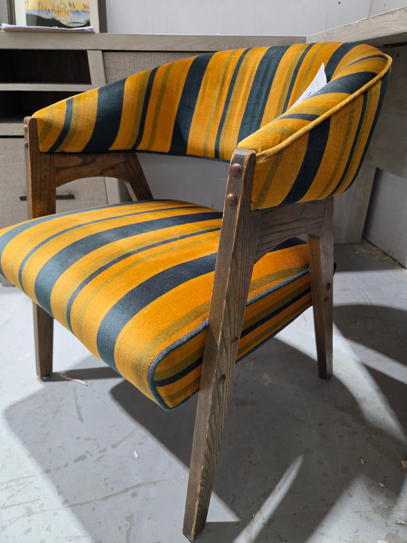 Mid-Century Modern Barrel Accent Chair