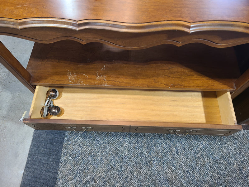 Vintage French Provincial Double Drop-Leaf Hallway Table