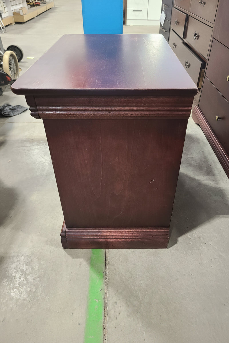 Huppé 2-Drawer Wooden Nightstand in Reddish Brown