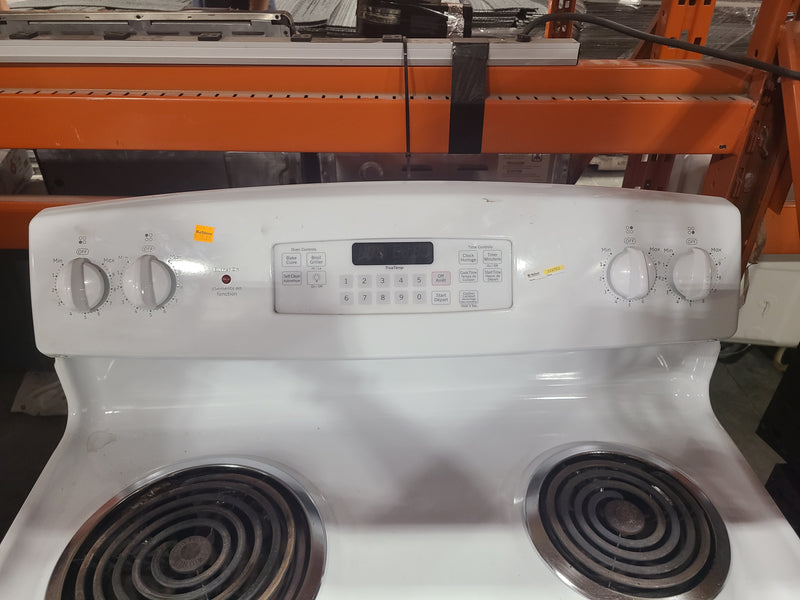 Classic White GE Electric Range with Storage Drawer