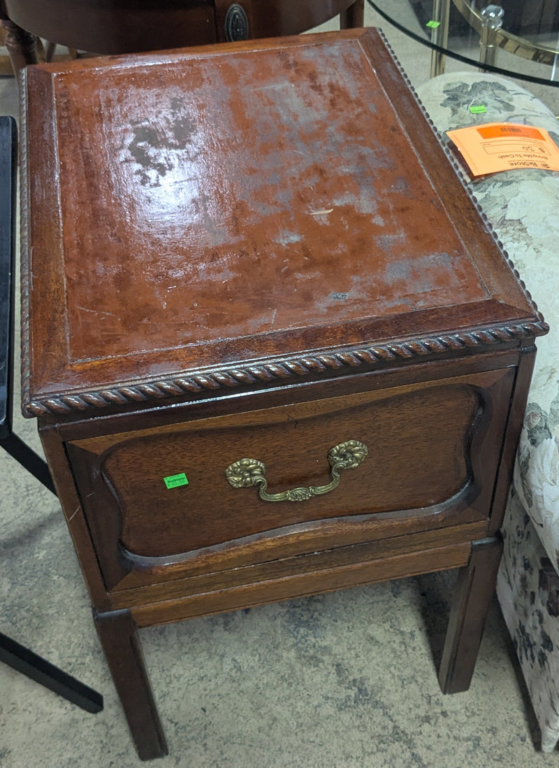 Antique Side Table with One Drawer