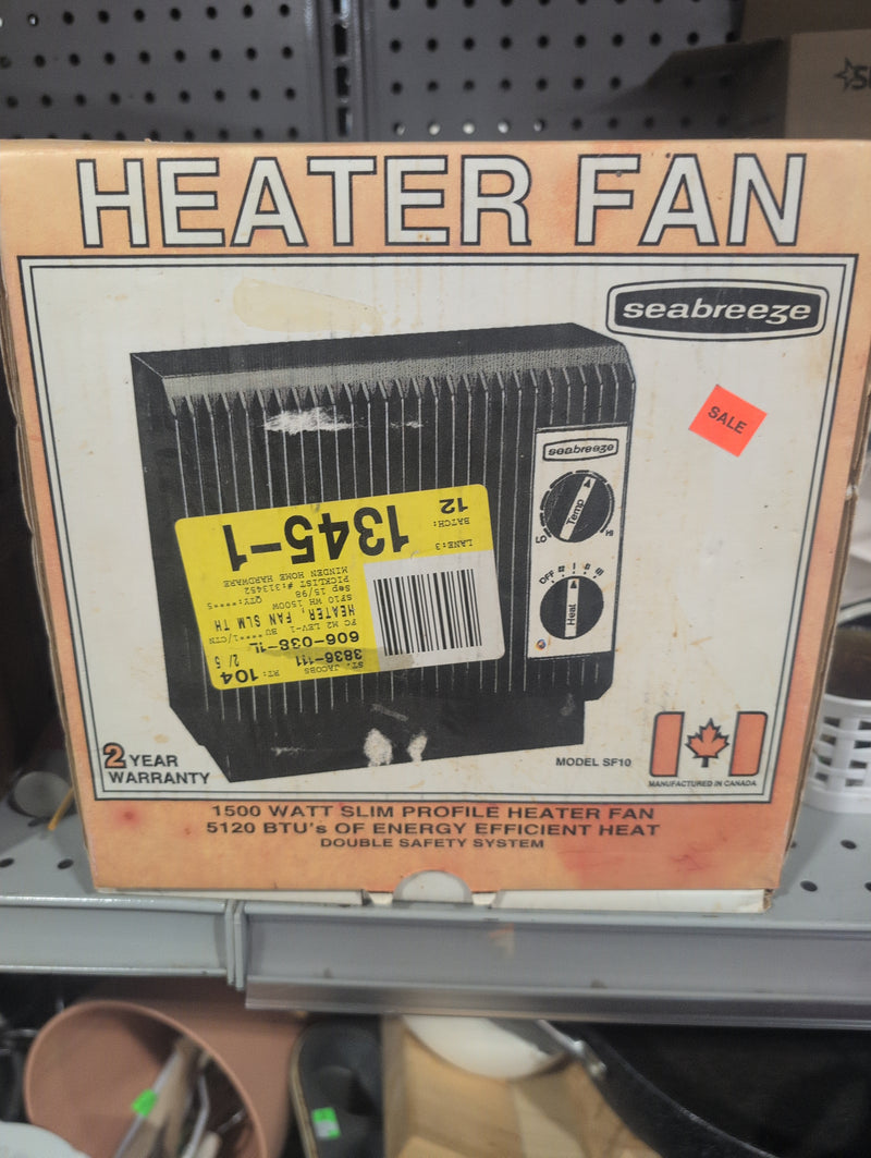 Seabreeze 1500 Watt Slim Profile Heater Fan