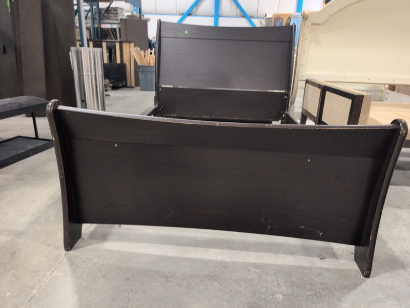Sleigh Bedframe, Black