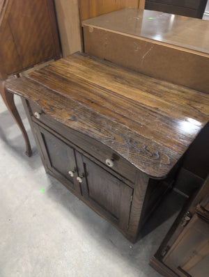 Oak Wood Cabinet with Drawer