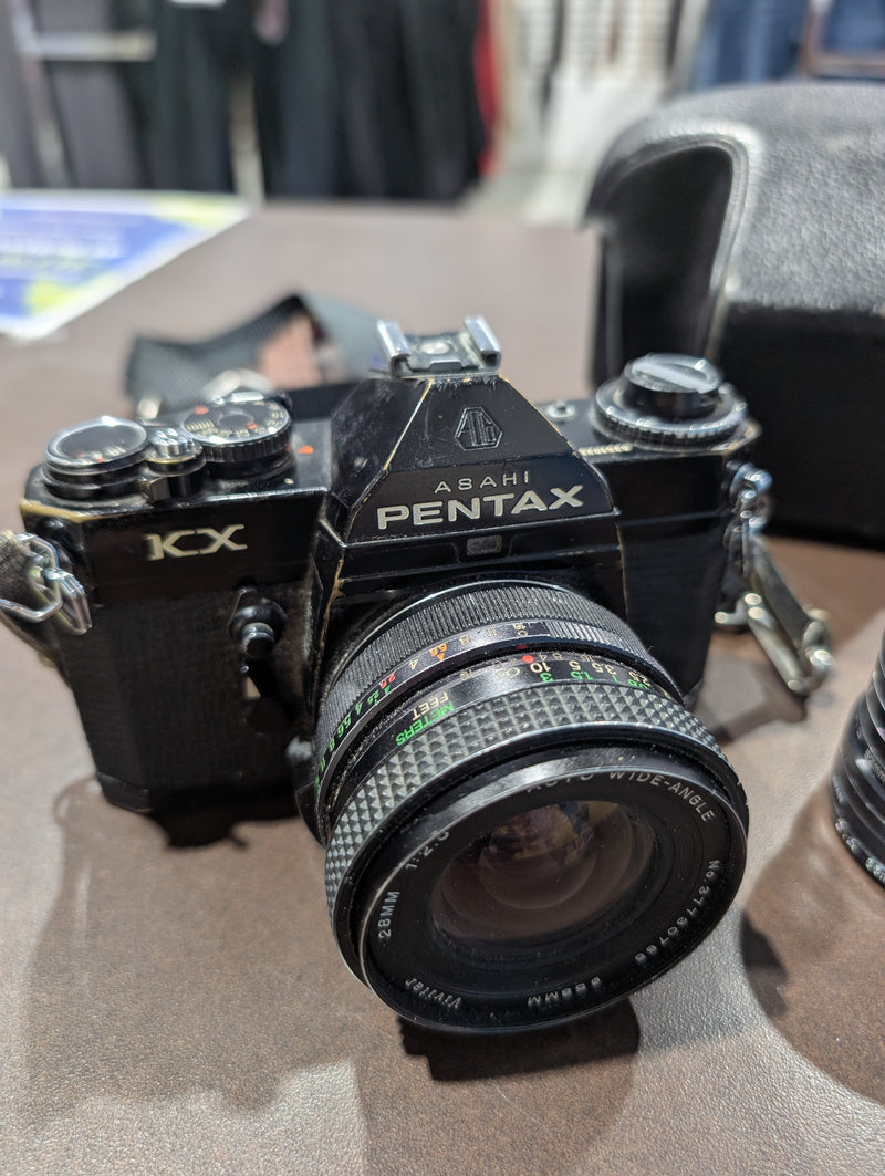 Asahi Pentax KX 35mm SLR Camera + Misc. Accessory Set