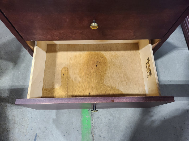 Huppé 2-Drawer Wooden Nightstand in Reddish Brown