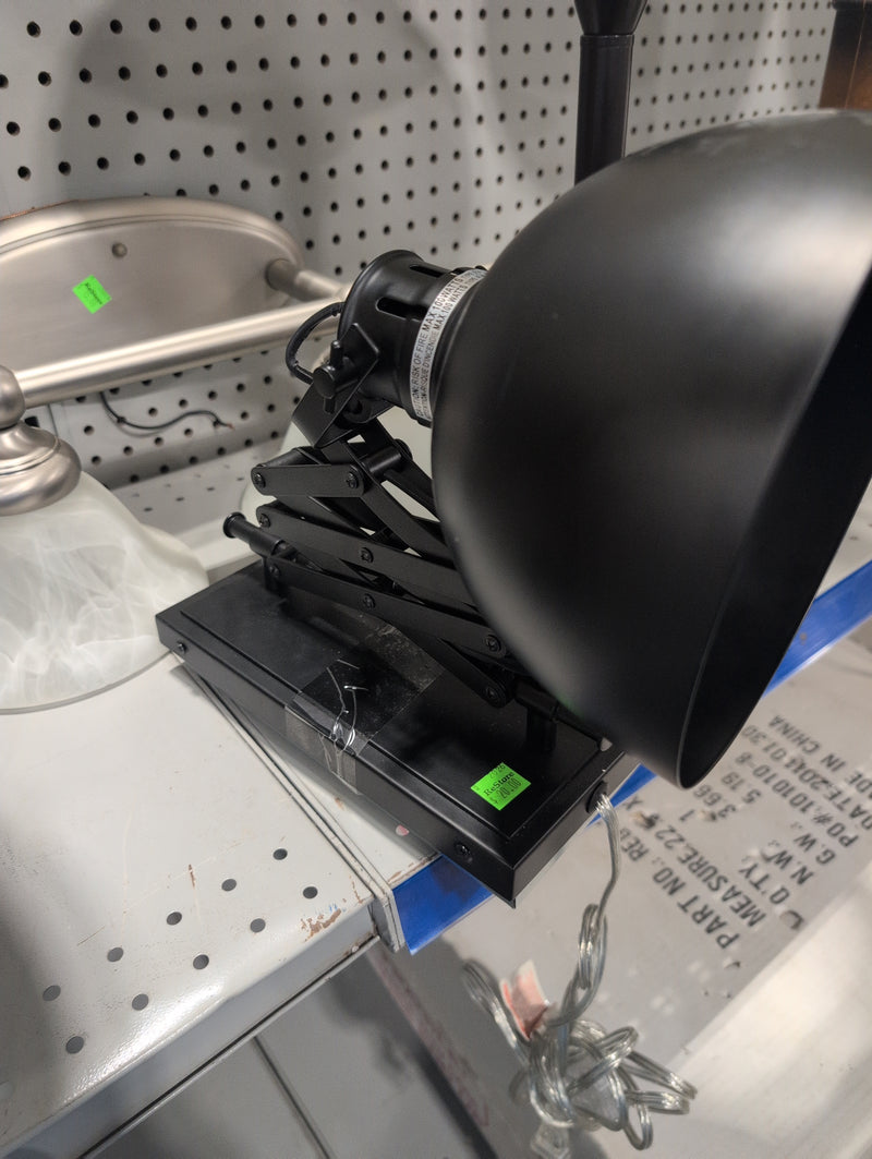 Black Tabletop Lamp with Adjustable Height