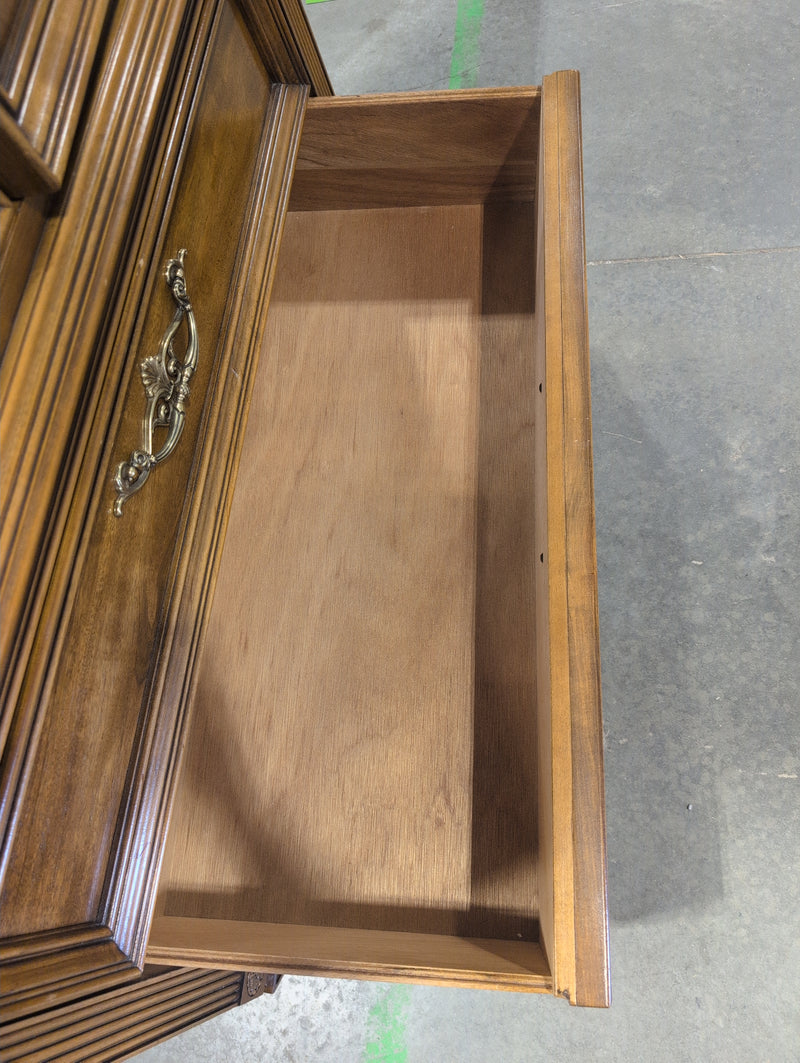 Light Brown Wardrobe with Floral Designs