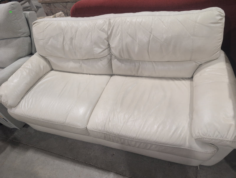 Taupe Pleather Loveseat