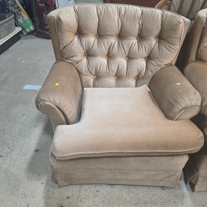 Brown Upholstered Arm Chair