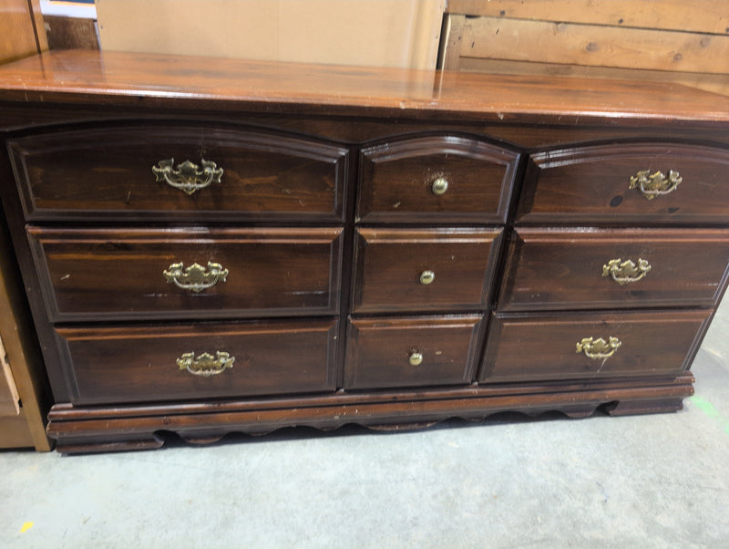 Warm Brown 9 Drawer Dresser