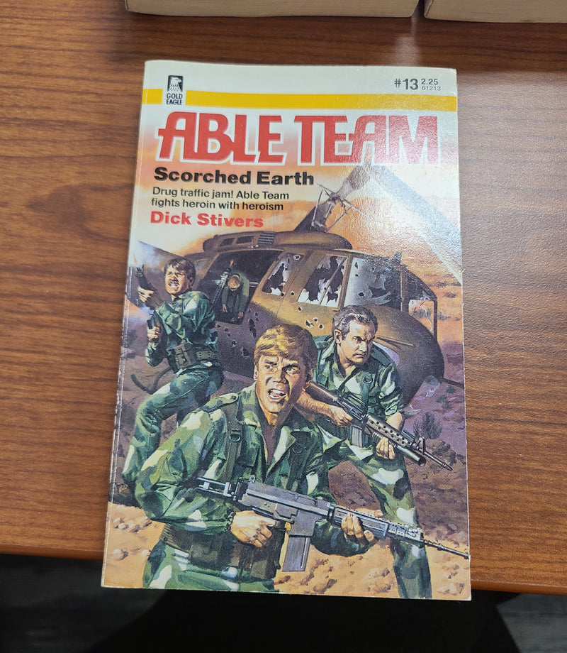 Vintage Able Team Men's Action Adventure Paperback Set #1–15 (Complete Consecutive Run)