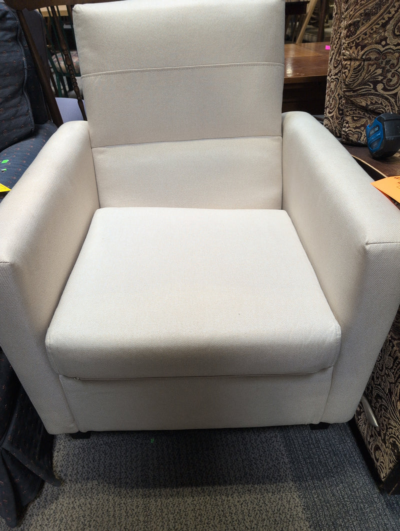 Firm White Armchair